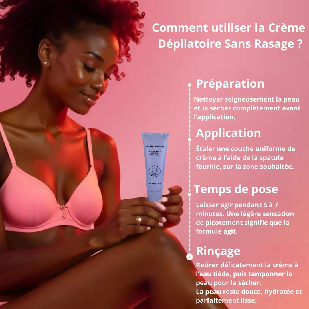 Crème Dépilatoire sans rasage